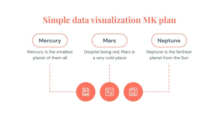 Plantilla de presentación Infografías para plan de marketing de visualización simple