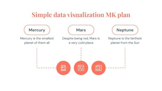 Infographies pour plan marketing de conception simple Modèles de présentation