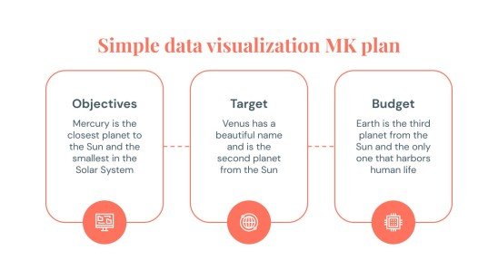 Modelo de apresentação Infográficos para plano de marketing de visualização simples