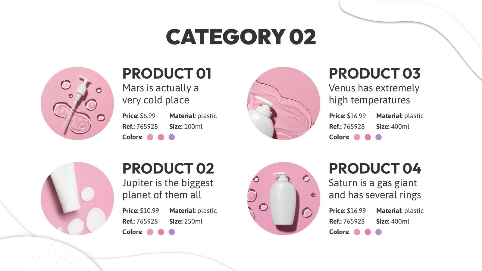 Shampoo Catalog Google Slides & PowerPoint