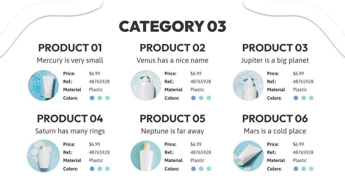 Shampoo Catalog Google Slides & PowerPoint