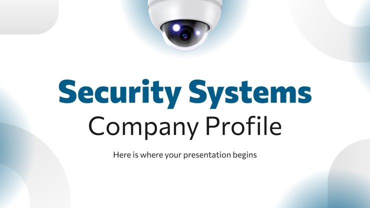 Security Systems Company Profile presentation template 