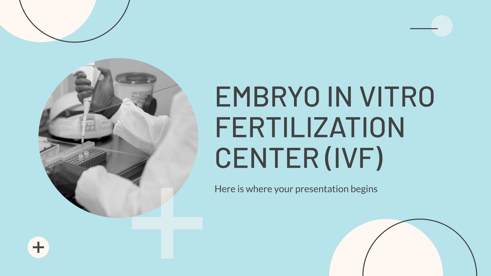 Embryo in Vitro Fertilization Center Google Slides & PPT