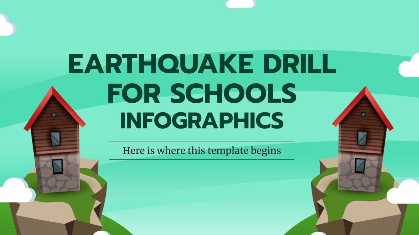 Earthquake Drill for Schools Infographics Google Slides
