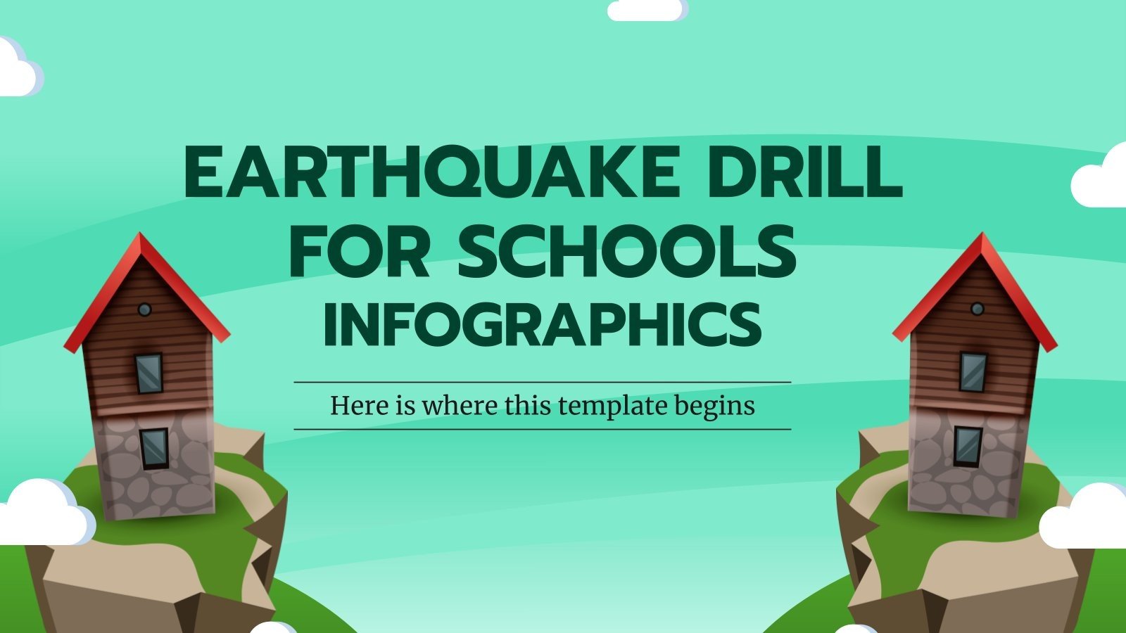 Earthquake Drill for Schools Infographics Google Slides
