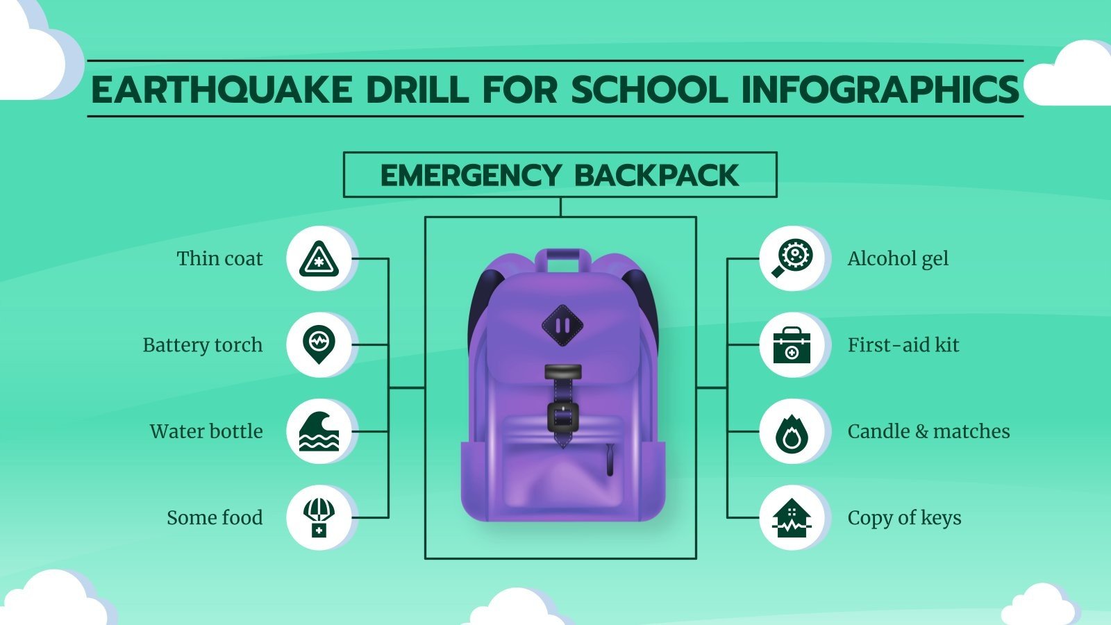 Earthquake Drill for Schools Infographics Google Slides