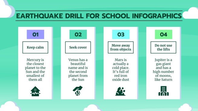 Earthquake Drill for Schools Infographics | Google Slides