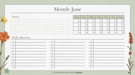 June Planner | Google Slides & PPT