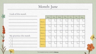 Agenda de juin Modèles de présentation