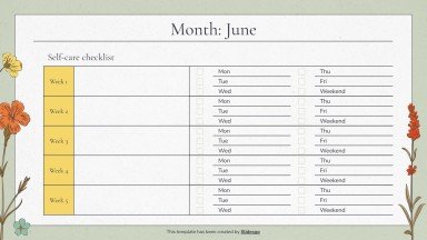 June Planner presentation template 