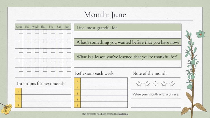 June Planner presentation template 