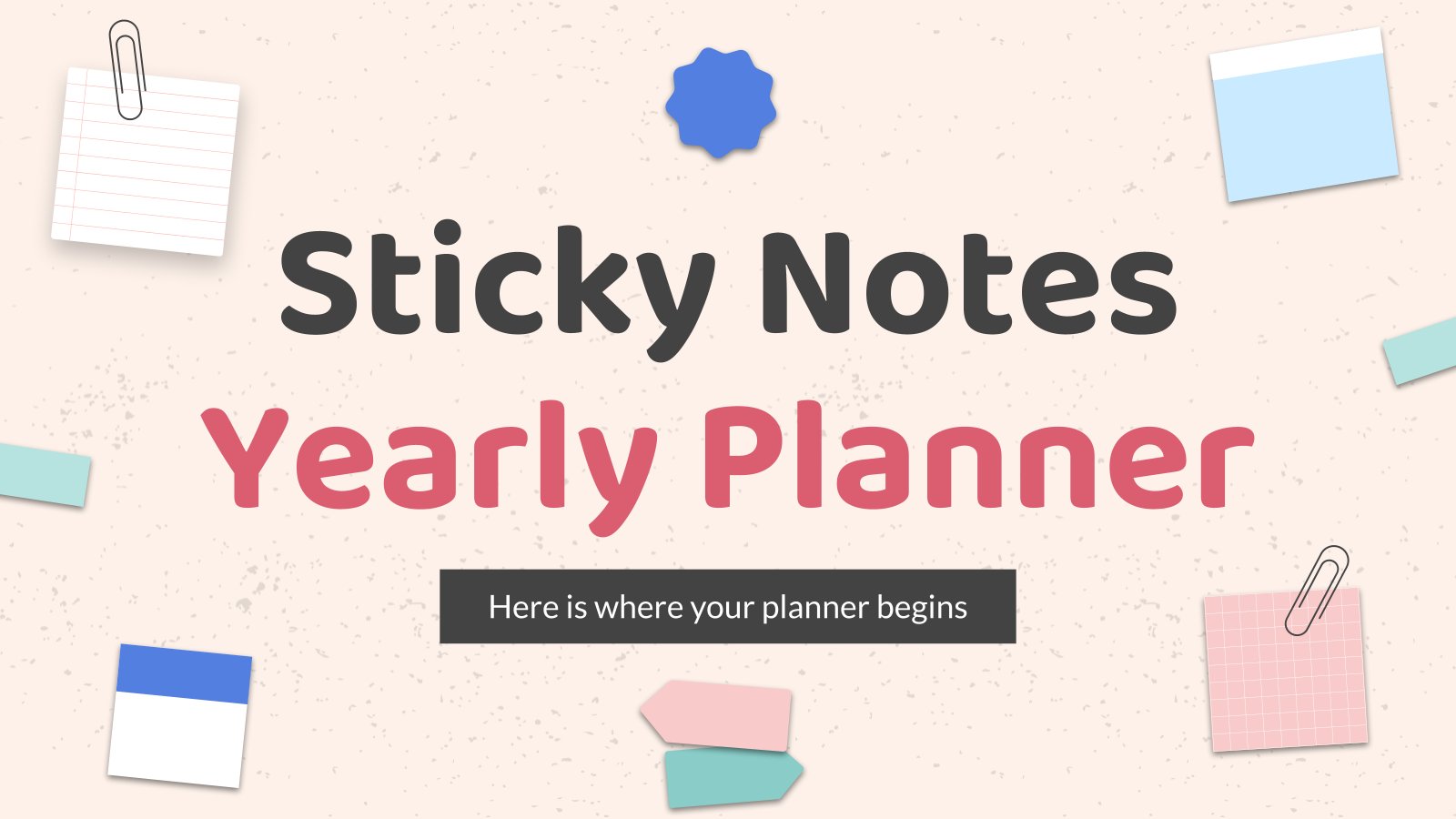 Agenda annuel avec bandes adhésives Modèles de présentation