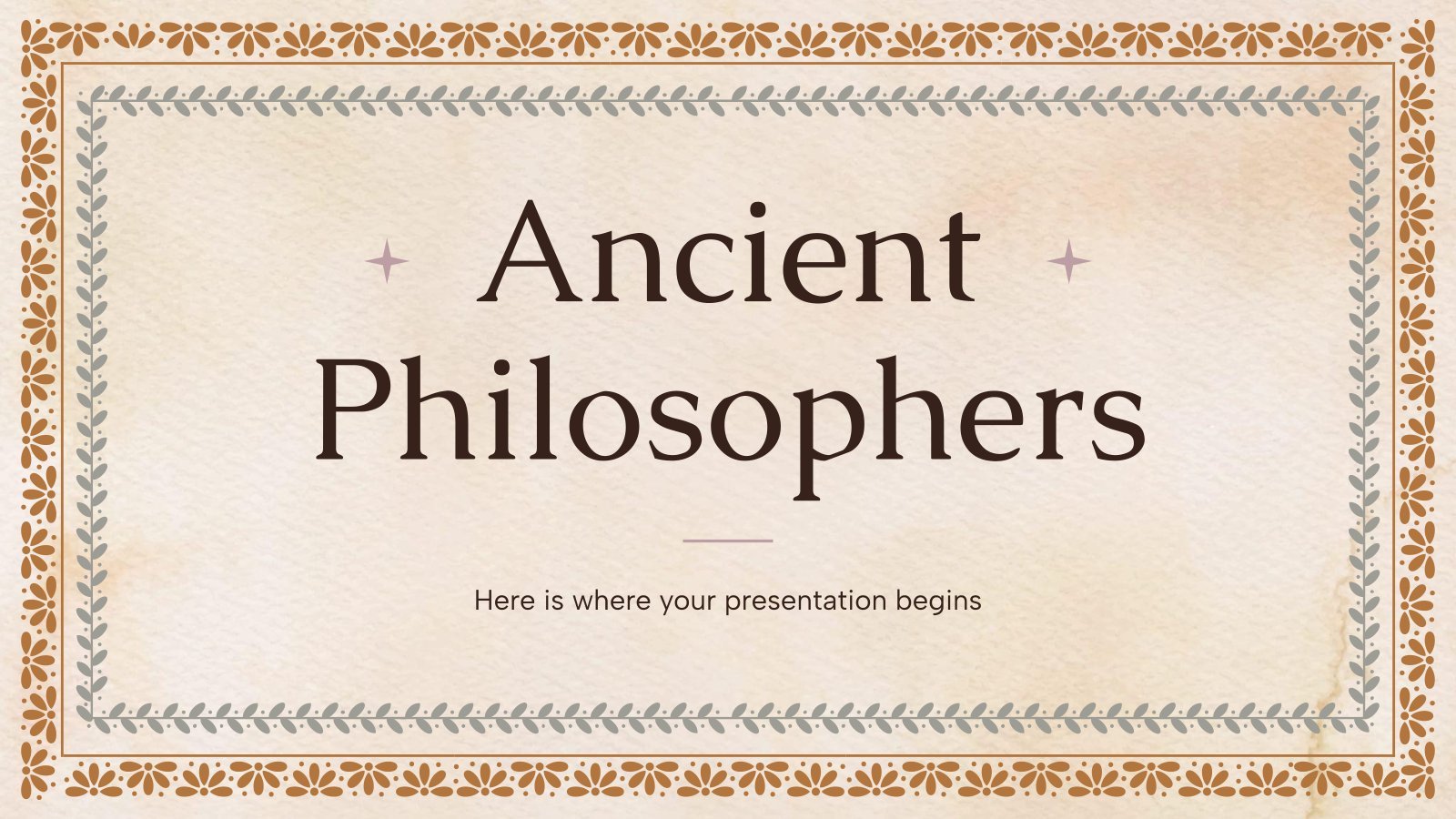 Ancient Philosophers presentation template 