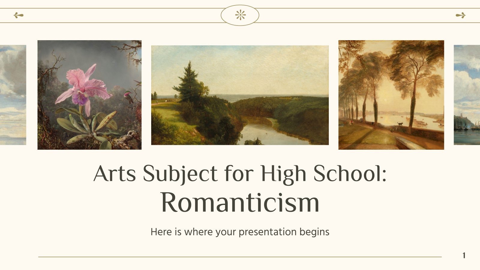 Arts Subject for High School: Romanticism presentation template 