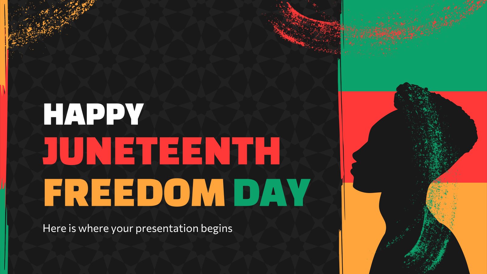 Modelo de apresentação Feliz Juneteenth (Dia da Liberdade nos EUA)