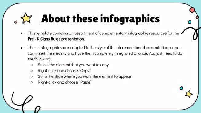 Pre-K Class Rules Infographics | Google Slides & PPT