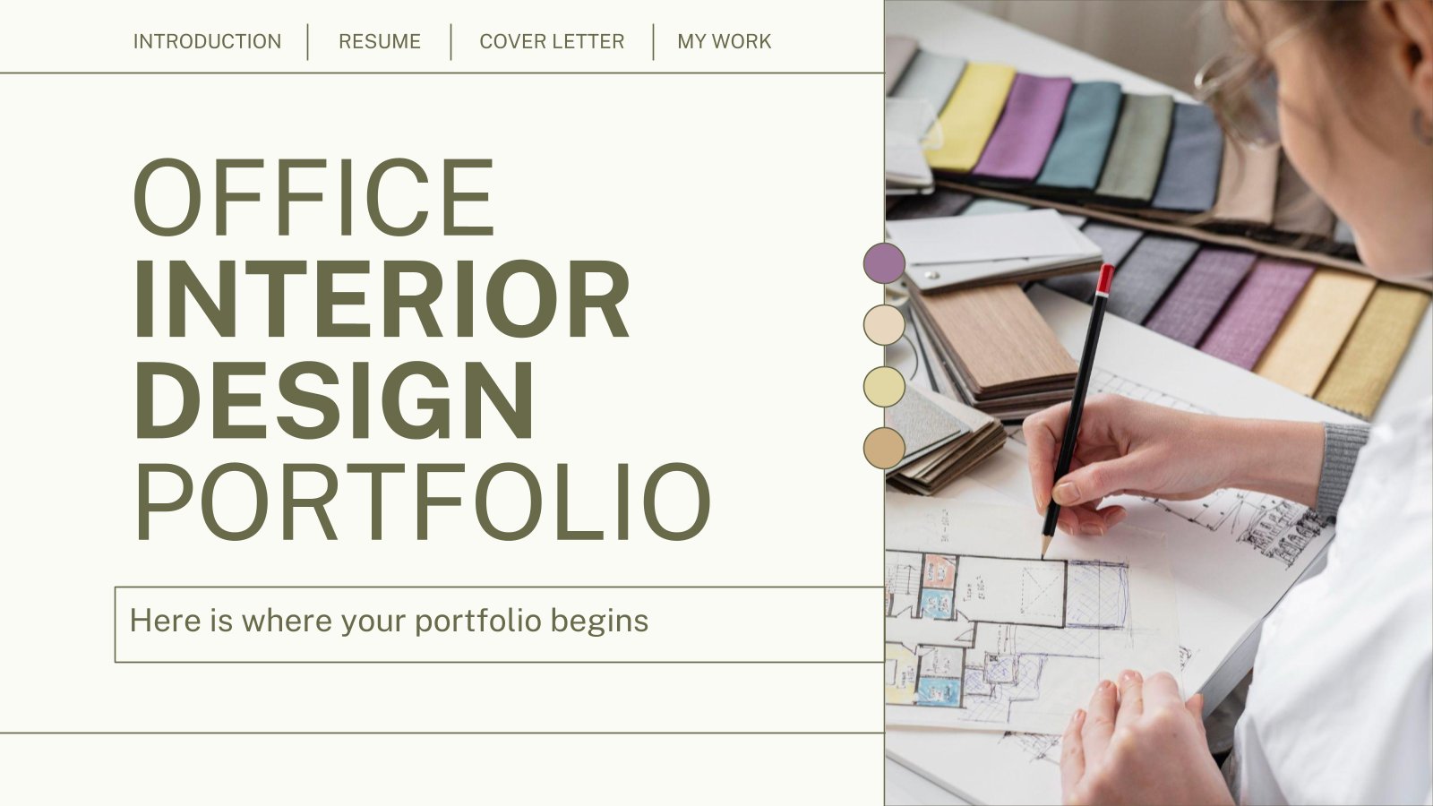 Office Interior Design Portfolio presentation template 