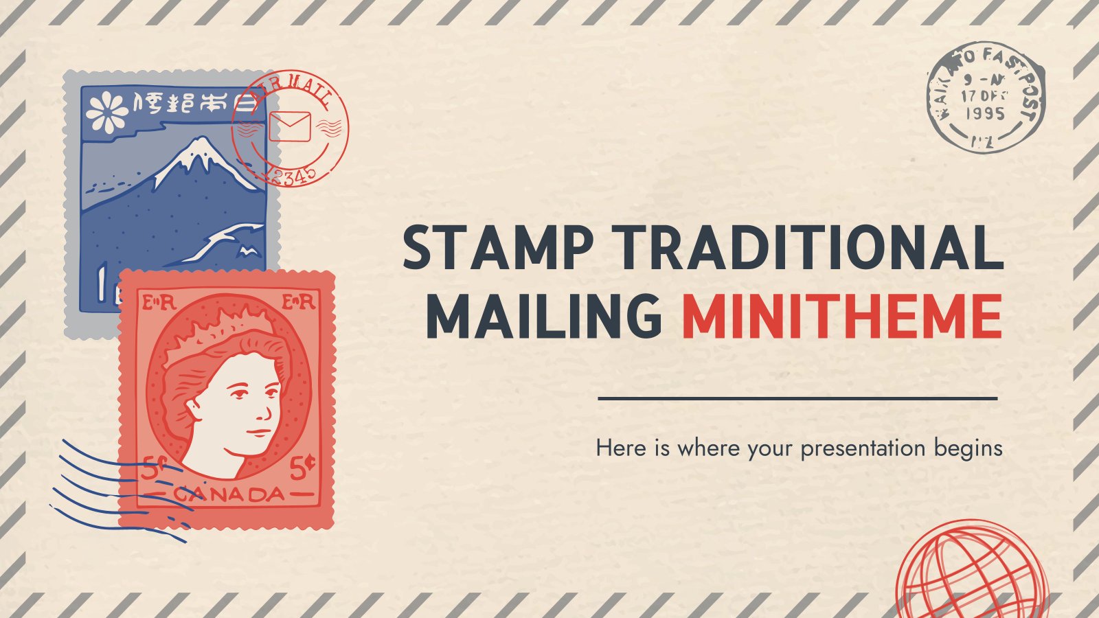 Minithème sur l'envoi traditionnel de timbres Modèles de présentation