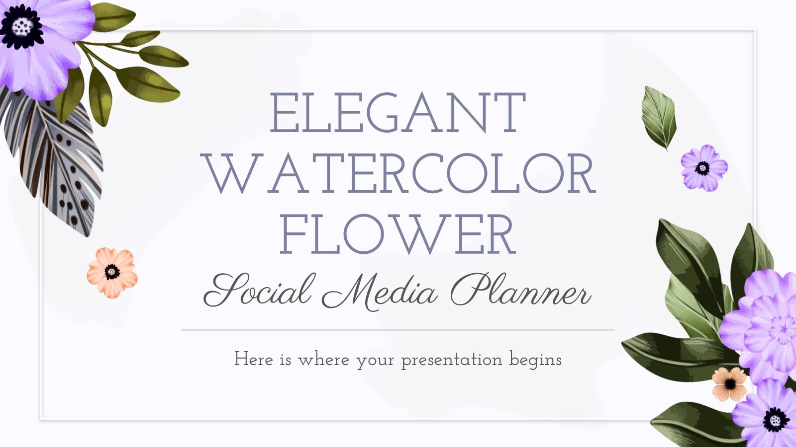 Elegant Watercolor Flower Social Media Planner