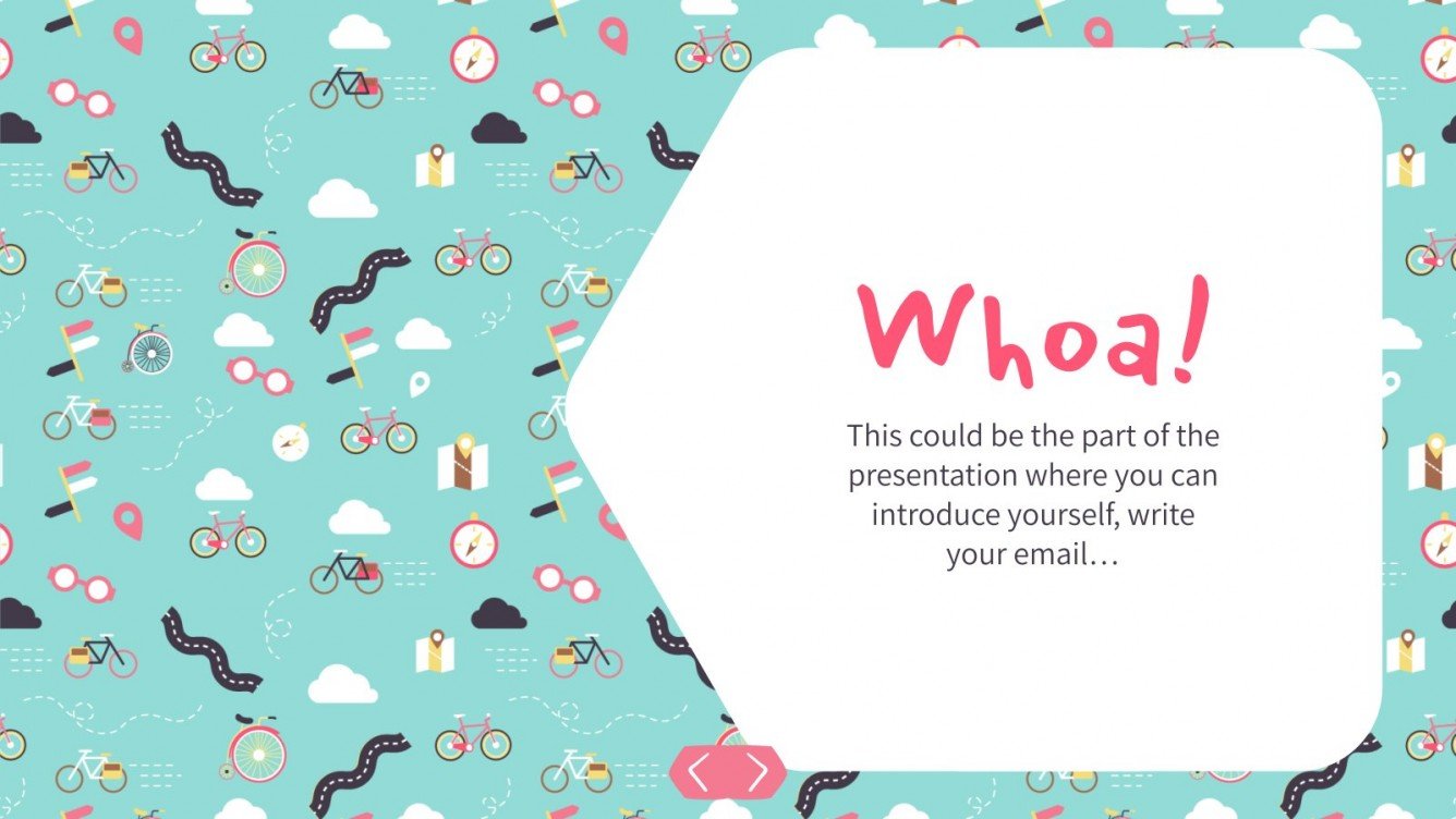 Bicycle Pattern Google Slides Theme and PowerPoint Template