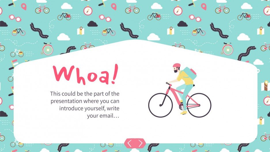 Bicycle Pattern Google Slides Theme and PowerPoint Template