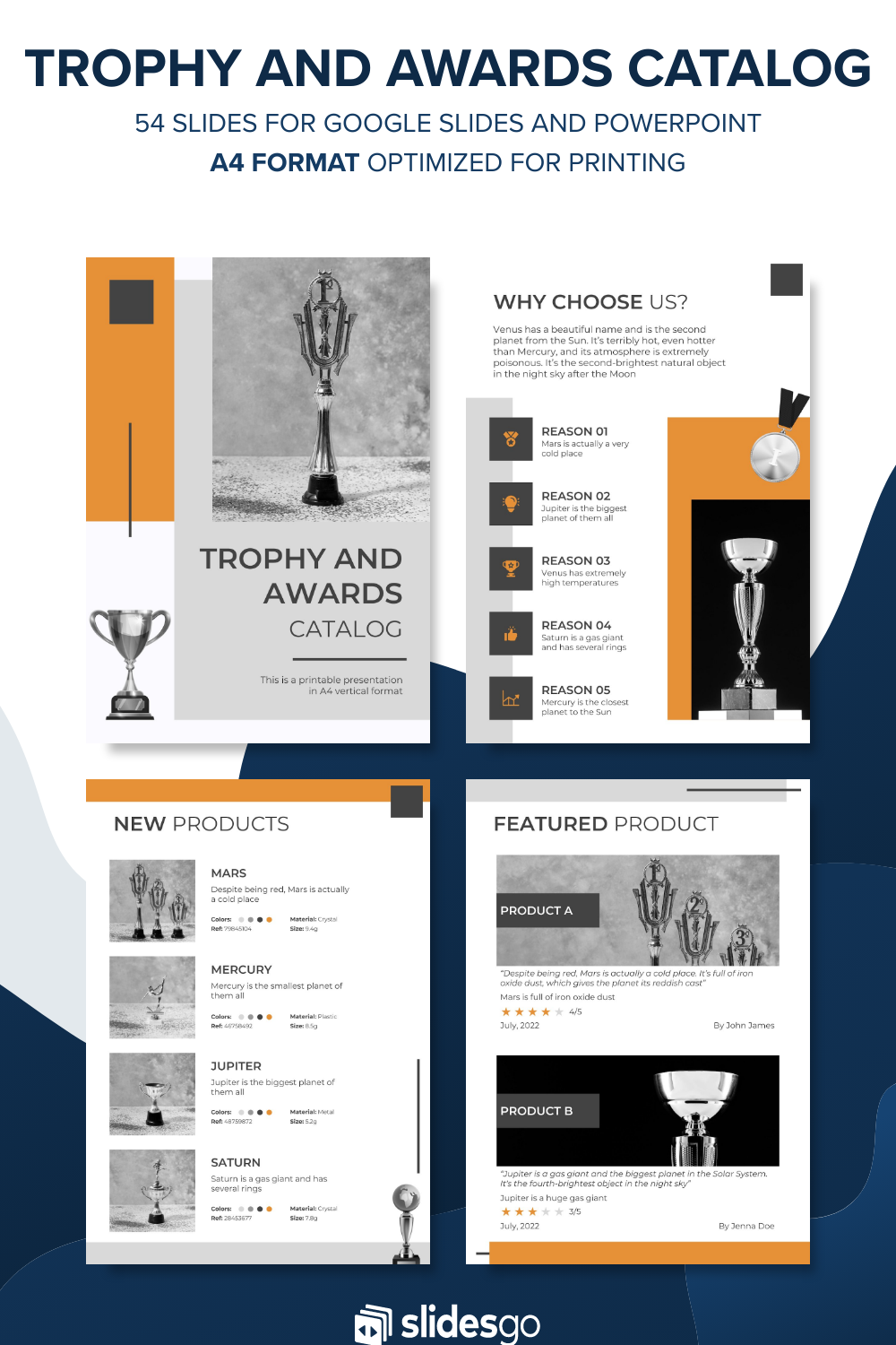 Trophy and Awards Catalog Google Slides & PowerPoint