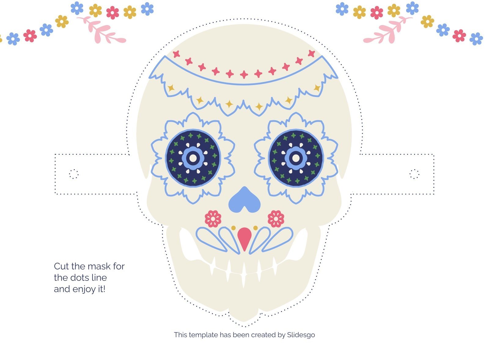 Printable Masks for the Mexican Day of the Dead for Elementary