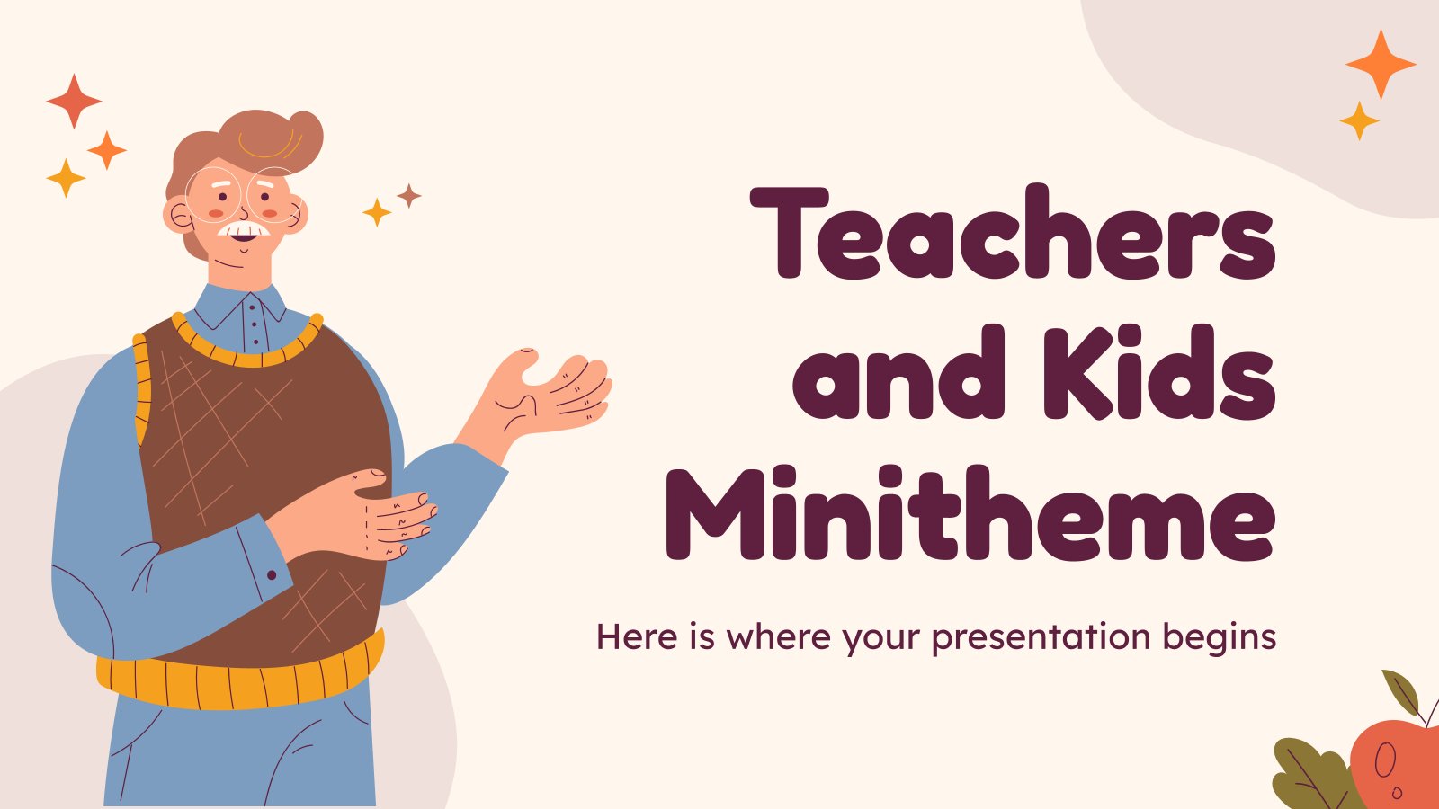 Minithème sur les enseignants et les enfants Modèles de présentation