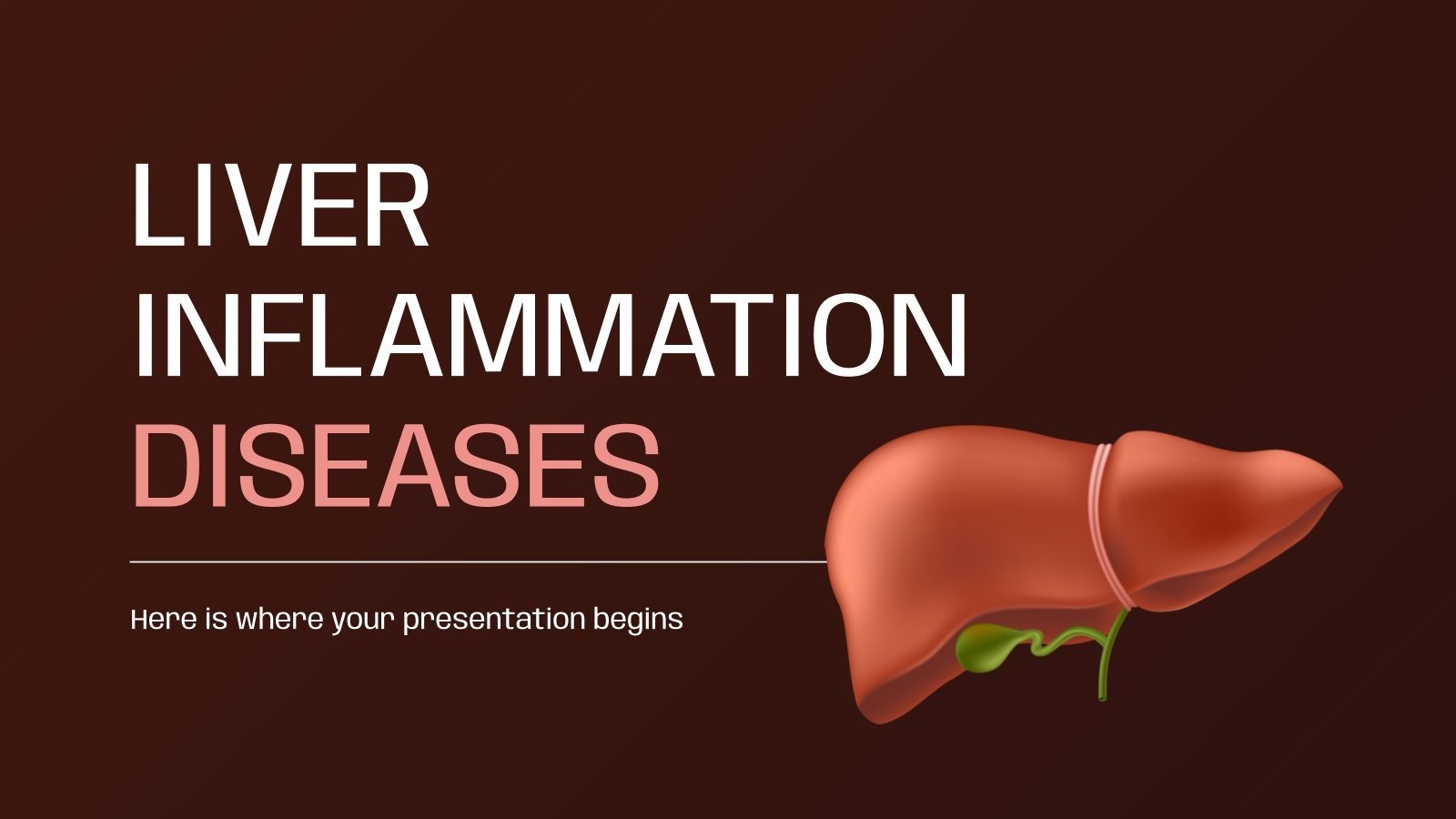Free Google Slides themes and PowerPoint templates on the liver