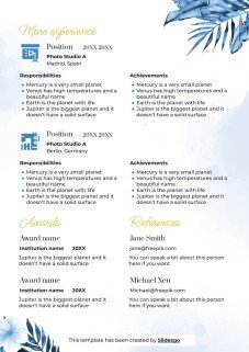 Fashion Show Organizer CV presentation template 