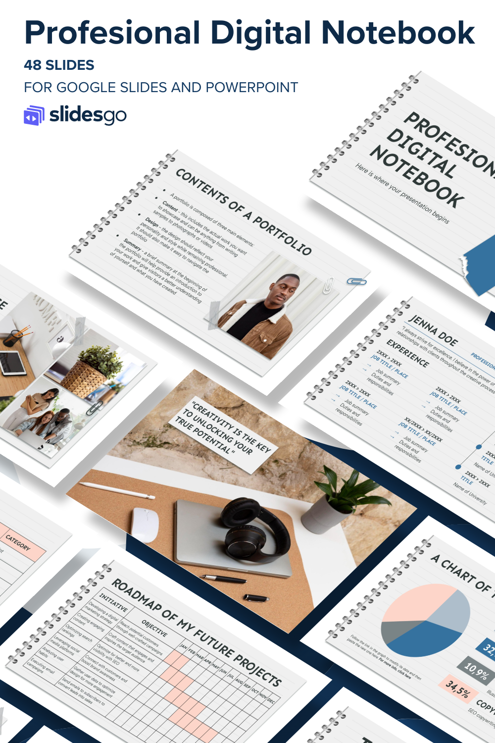 Profesional Digital Notebook | Google Slides & PowerPoint