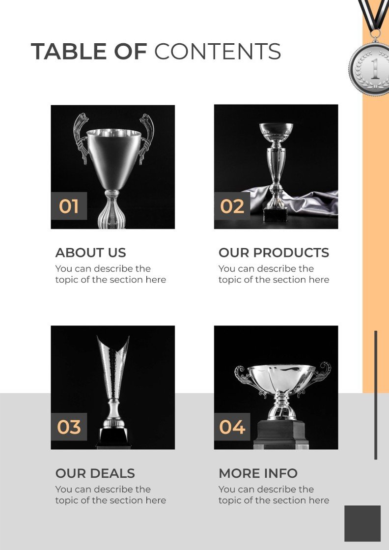Trophy and Awards Catalog Google Slides & PowerPoint
