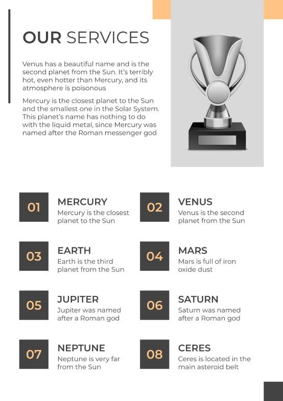 Trophy and Awards Catalog Google Slides & PowerPoint