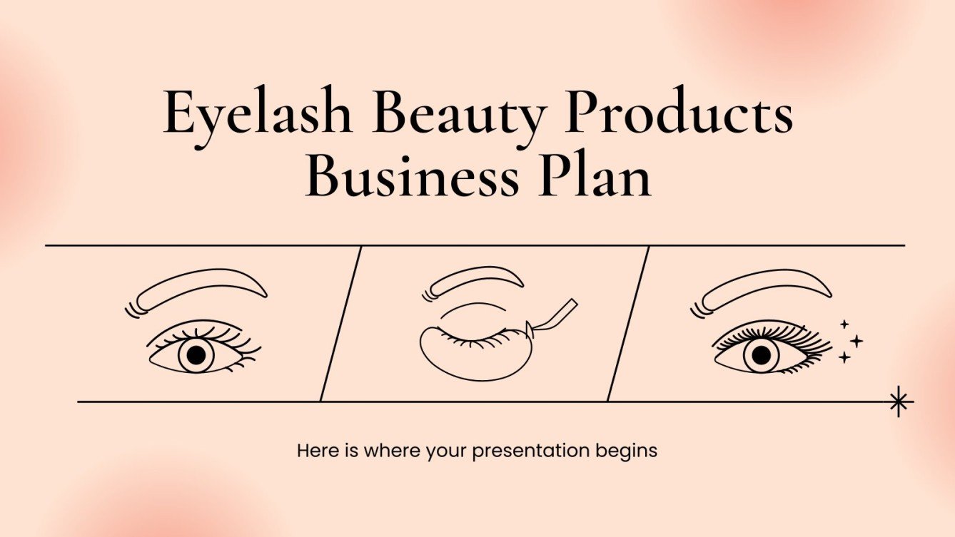 Eyelash Beauty Products Business Plan Google Slides & PPT