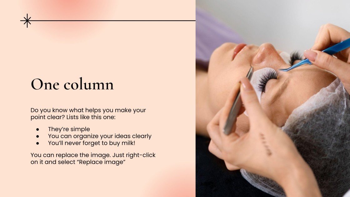 Eyelash Beauty Products Business Plan Google Slides & PPT