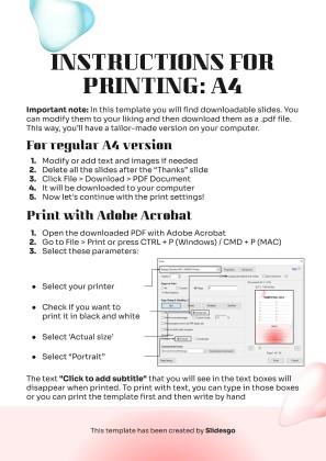 인쇄할 수 있는 기본 쇼핑 목록 테마 프레젠테이션 템플릿