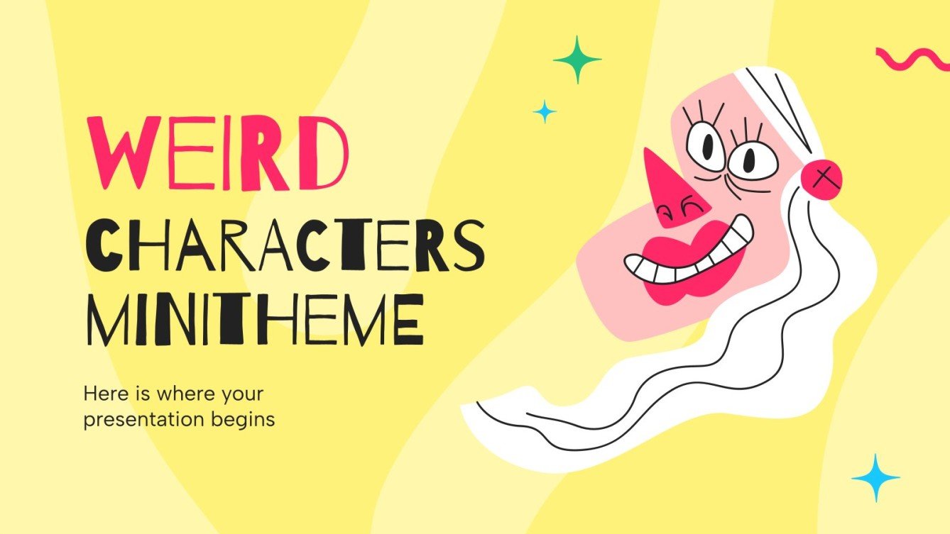 Weird characters minitheme google slides ppt