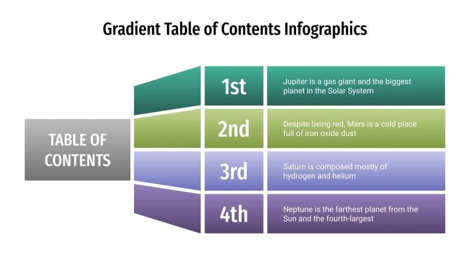 Gradient Table of Contents for Google Slides & PowerPoint