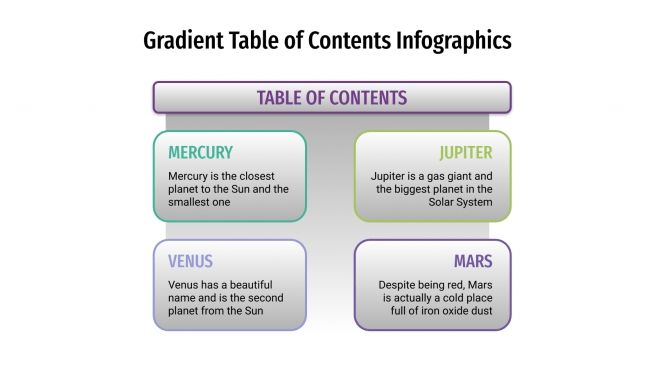 Gradient Table of Contents for Google Slides & PowerPoint