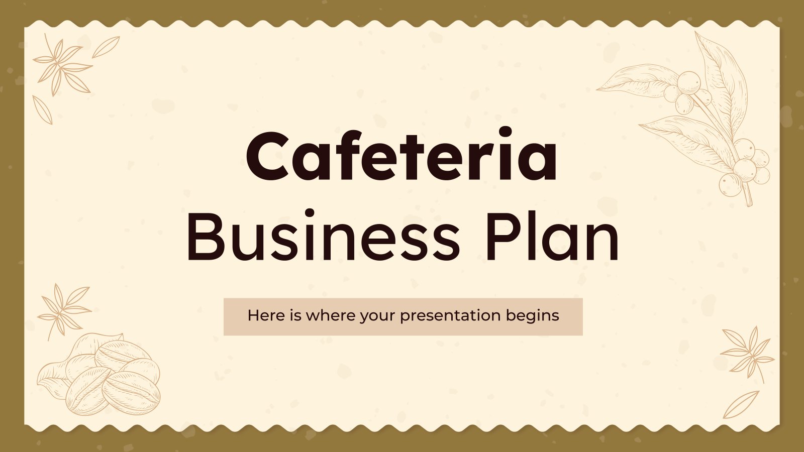 Cafeteria Business Plan presentation template 