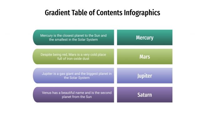 Gradient Table of Contents for Google Slides & PowerPoint