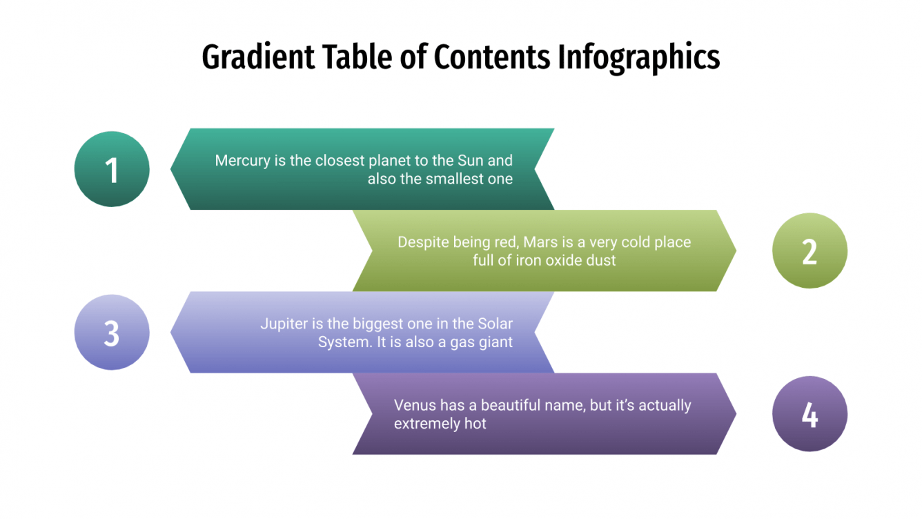 Gradient Table of Contents for Google Slides & PowerPoint