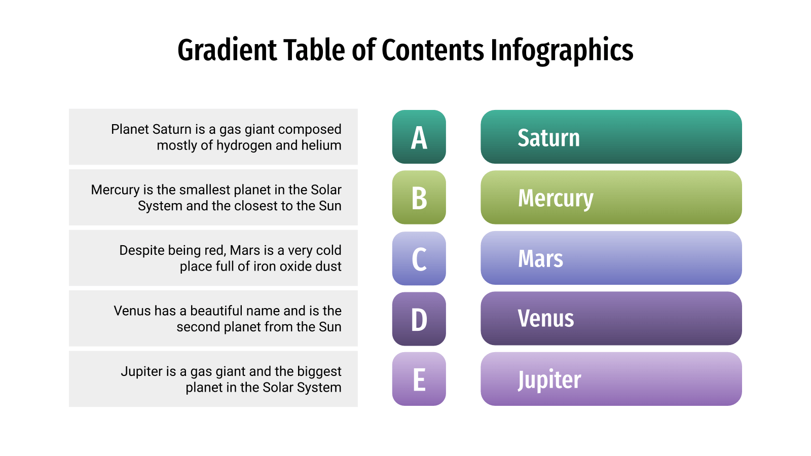 Gradient Table of Contents for Google Slides & PowerPoint