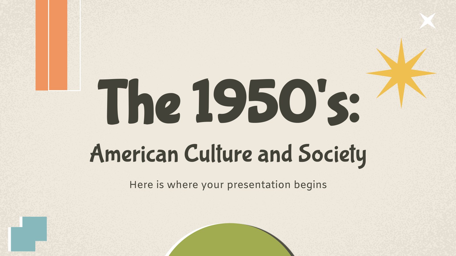 Modelo de apresentação A década de 1950: cultura e sociedade estadunidenses