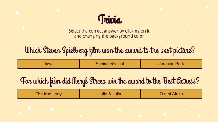 The Golden Figurine Goes To... presentation template