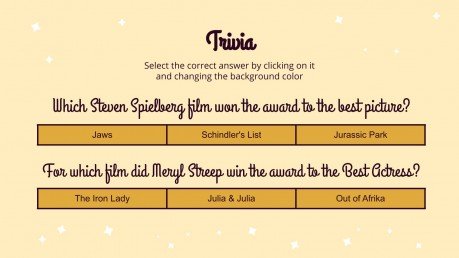 The Golden Figurine Goes To... presentation template