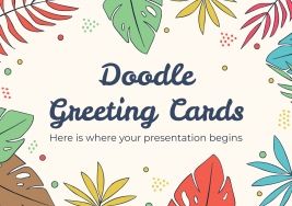Doodle Greeting Cards presentation template