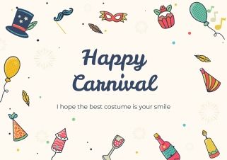 Doodle Greeting Cards presentation template