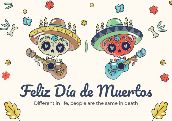 Plantilla de presentación Tarjetas de felicitación con doodles