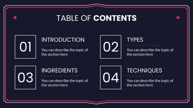 Minithème sur les cocktails Modèles de présentation